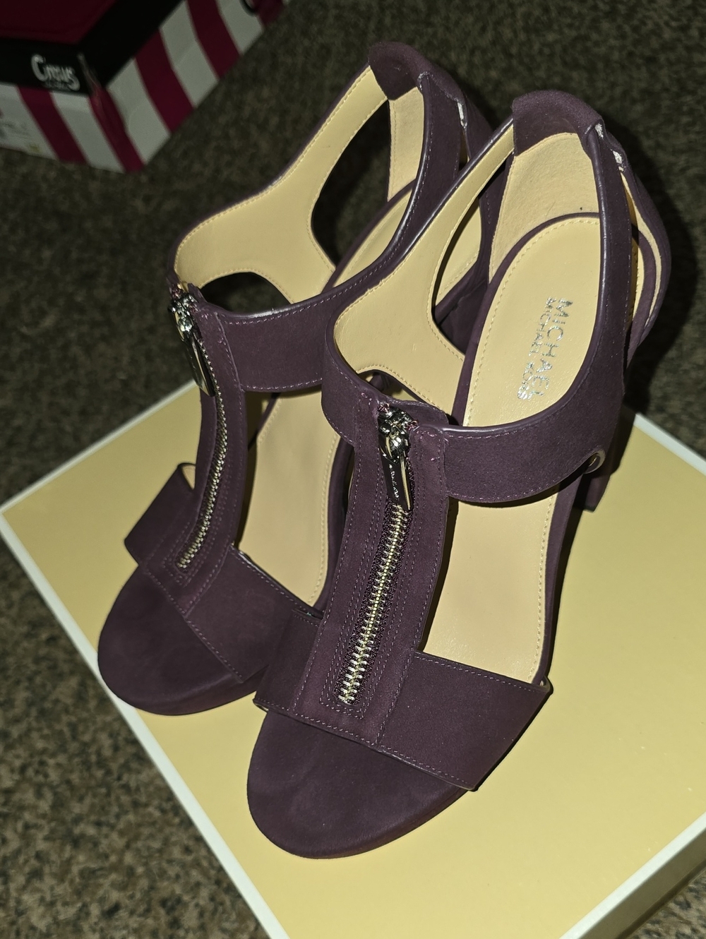 Michael Kors Berkley Sandal Damson (Purple) Size 7.5 NIB